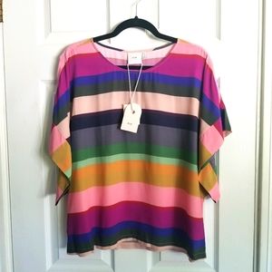 Drapey Lightweight Striped Top